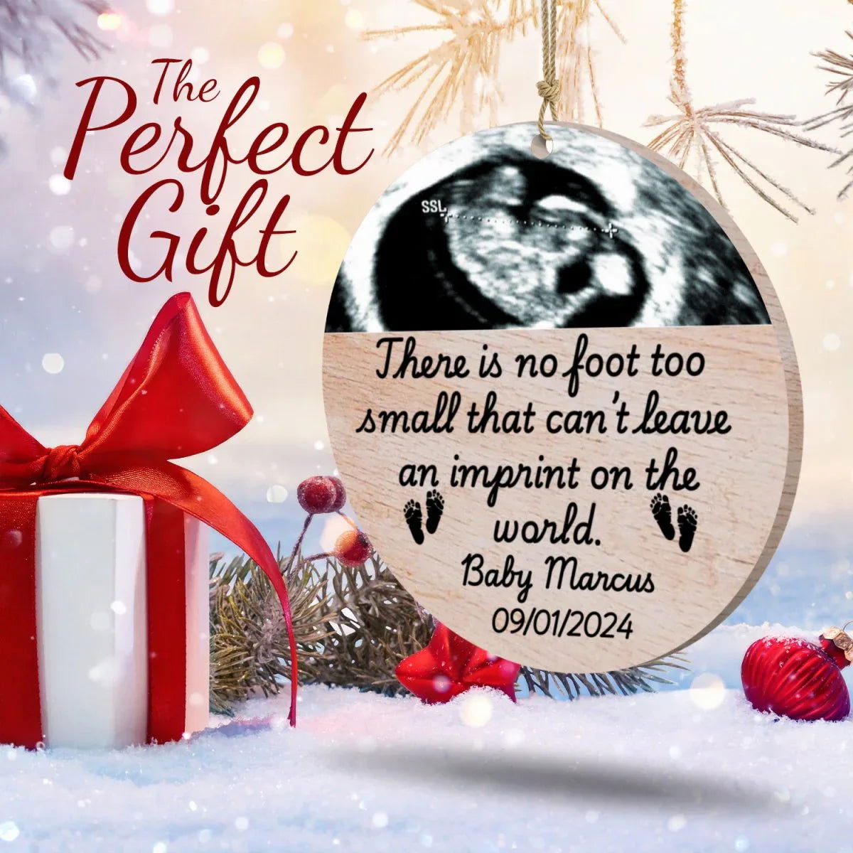 Personalized Miscarriage Baby Loss Wood Ornament - Giftinum