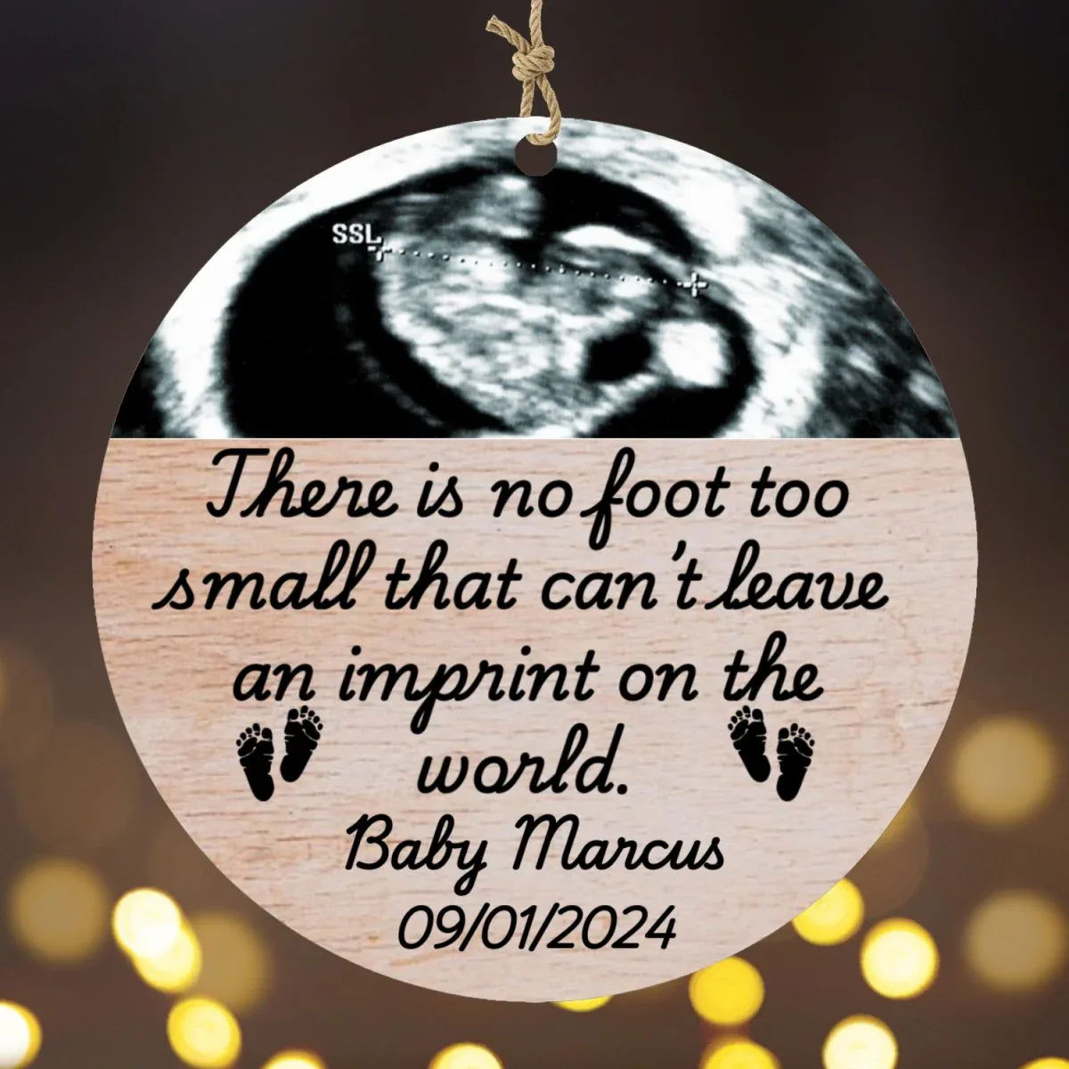 Personalized Miscarriage Baby Loss Wood Ornament - Giftinum