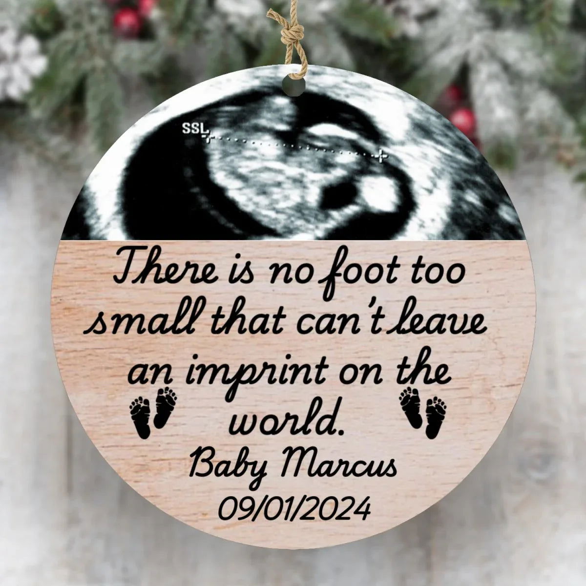 Personalized Miscarriage Baby Loss Wood Ornament - Giftinum