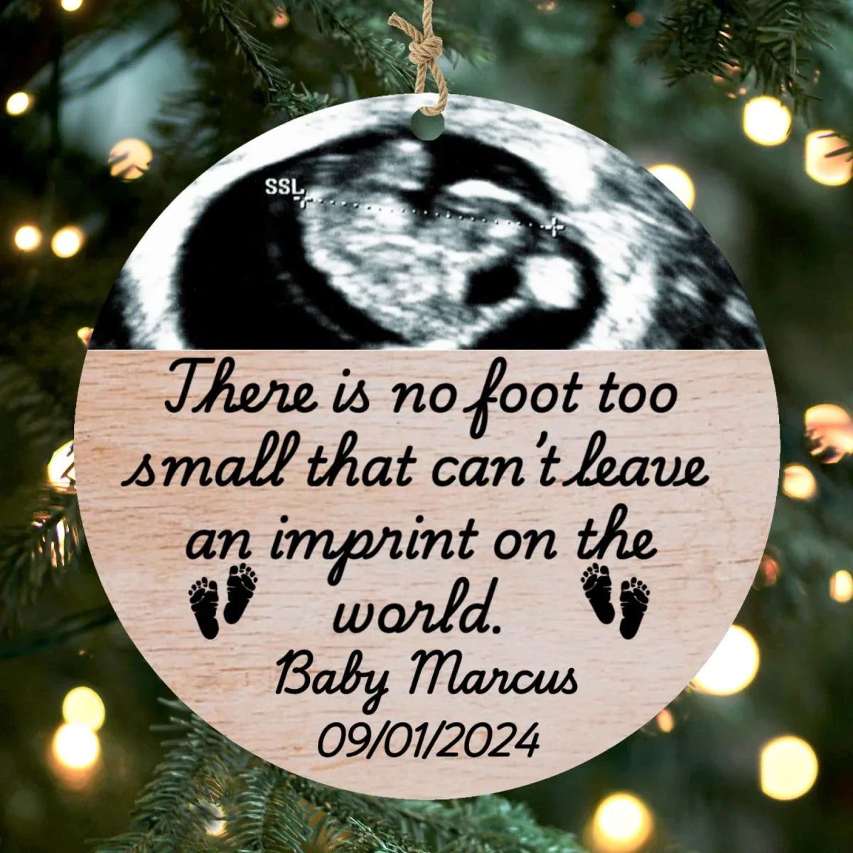 Personalized Miscarriage Baby Loss Wood Ornament - Giftinum