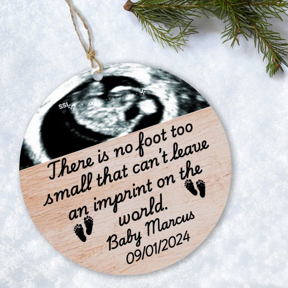 Personalized Miscarriage Baby Loss Wood Ornament - Giftinum