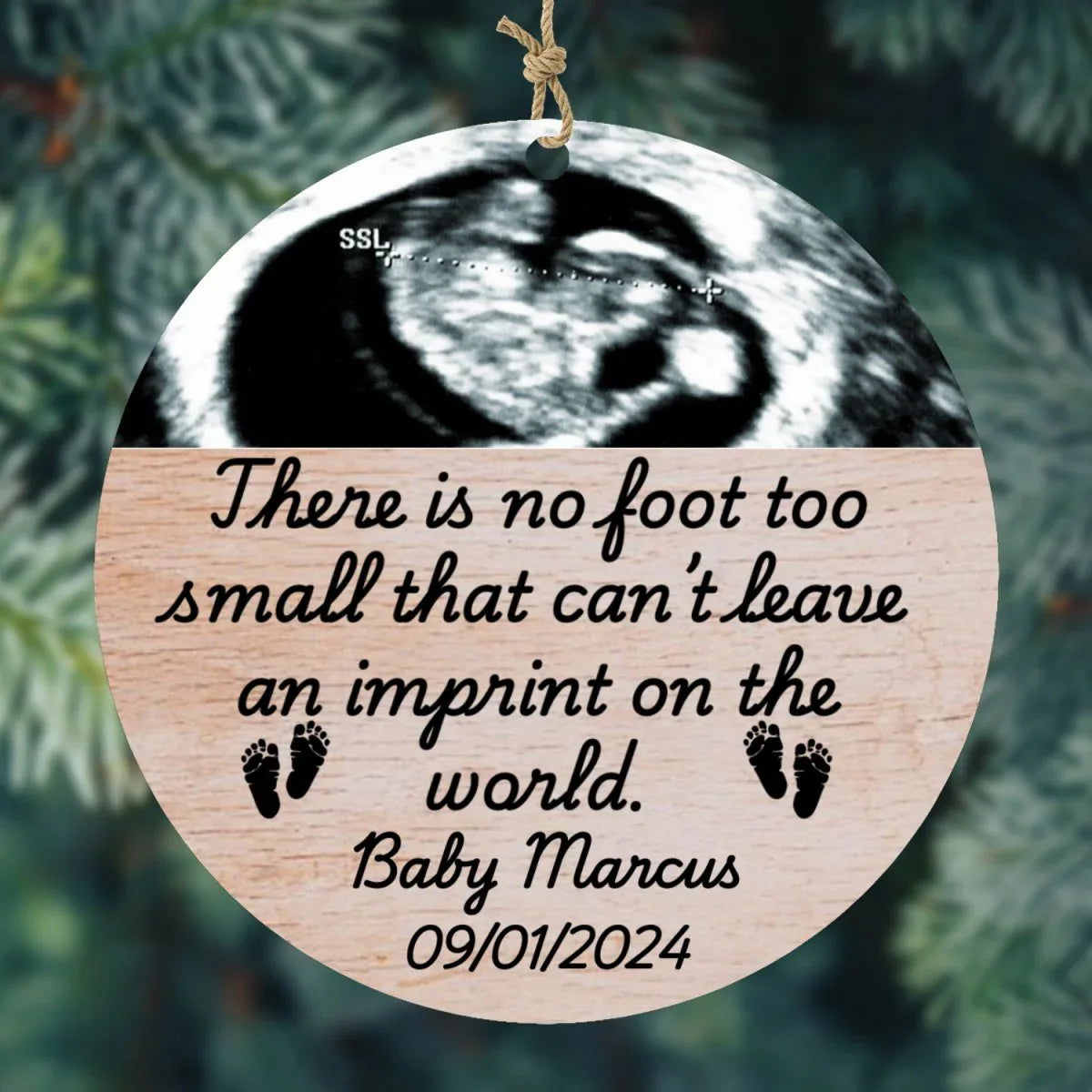 Personalized Miscarriage Baby Loss Wood Ornament - Giftinum