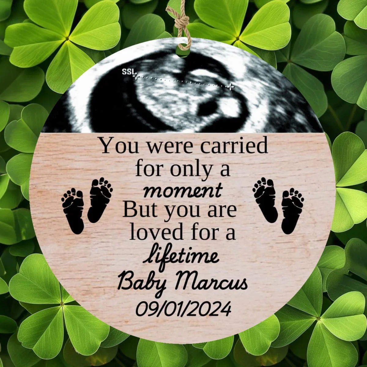 Personalized Miscarriage Baby Loss Wood Ornament - Giftinum