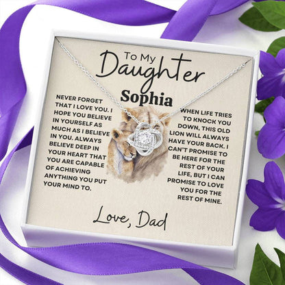 Personalized Necklace for Daughter - Never forget - Giftinum