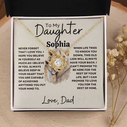Personalized Necklace for Daughter - Never forget - Giftinum