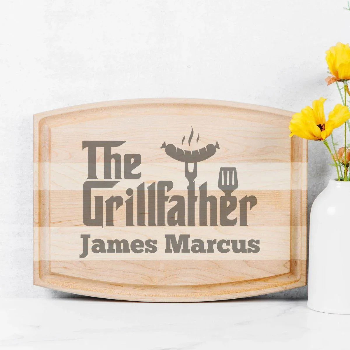 Personalized The Grillfather Cutting Board - Giftinum