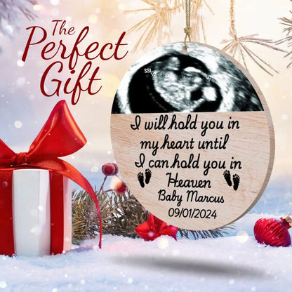 Personalized Upload Ultrasound Miscarriage Wood Ornament - Giftinum