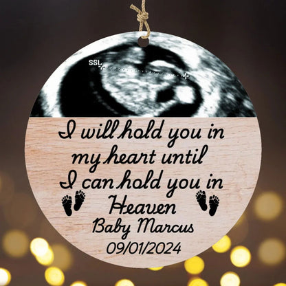 Personalized Upload Ultrasound Miscarriage Wood Ornament - Giftinum