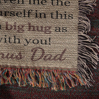 Photo Upload Badass Bonus Daughter Woven Blanket - Giftinum