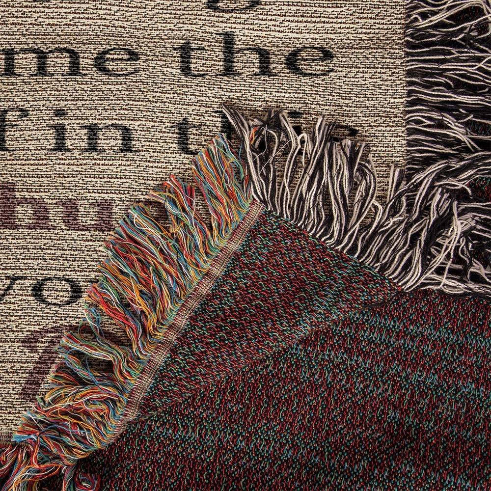 Photo Upload Badass Bonus Daughter Woven Blanket - Giftinum