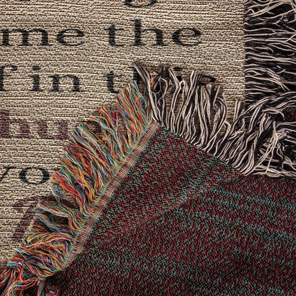 Photo Upload Badass Bonus Daughter Woven Blanket - Giftinum