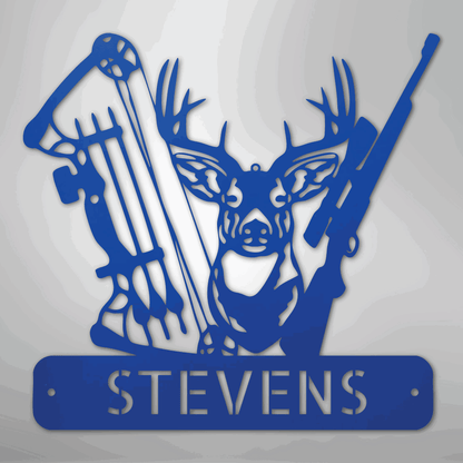 Premium Deer Hunter Monogram - Artisan Steel Wall Art - Giftinum