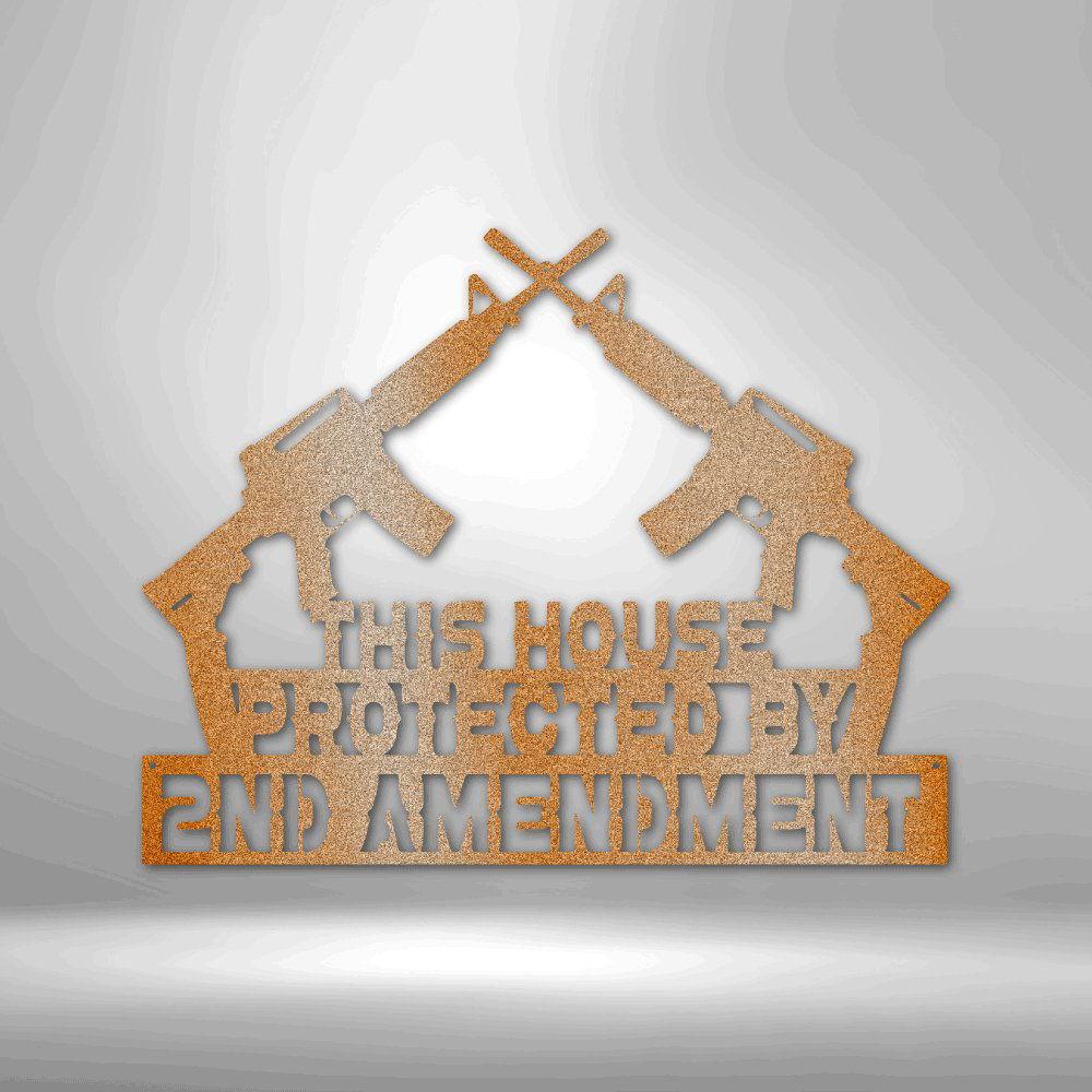 Protected by 2A - Steel Sign Copper / 12" Custom Giftinum