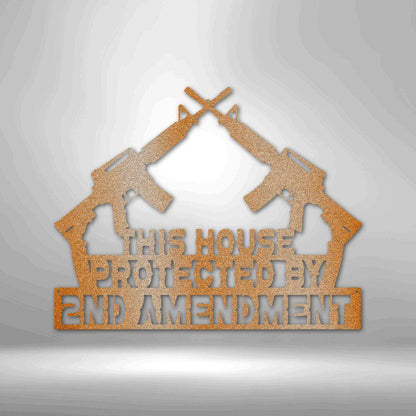 Protected by 2A - Steel Sign - Giftinum