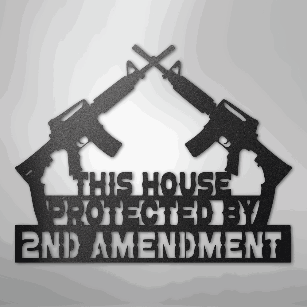 Protected by 2A - Steel Sign - Giftinum
