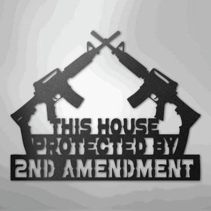 Protected by 2A - Steel Sign - Giftinum