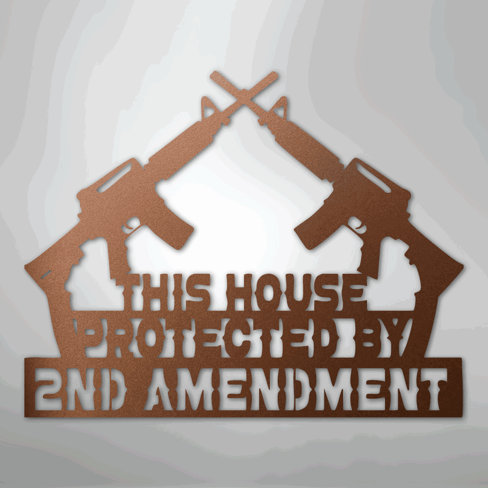 Protected by 2A - Steel Sign - Giftinum