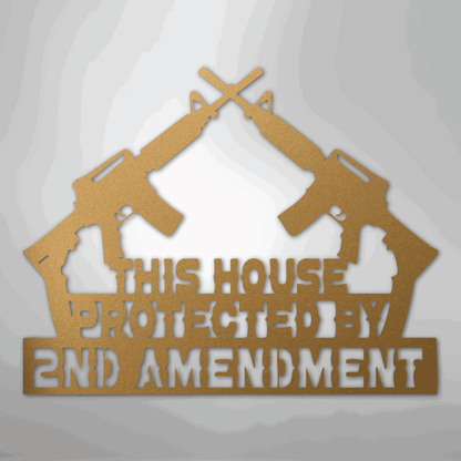Protected by 2A - Steel Sign - Giftinum