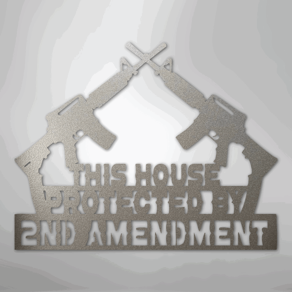 Protected by 2A - Steel Sign - Giftinum
