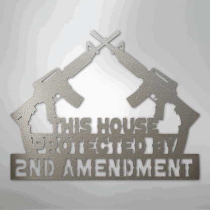 Protected by 2A - Steel Sign - Giftinum