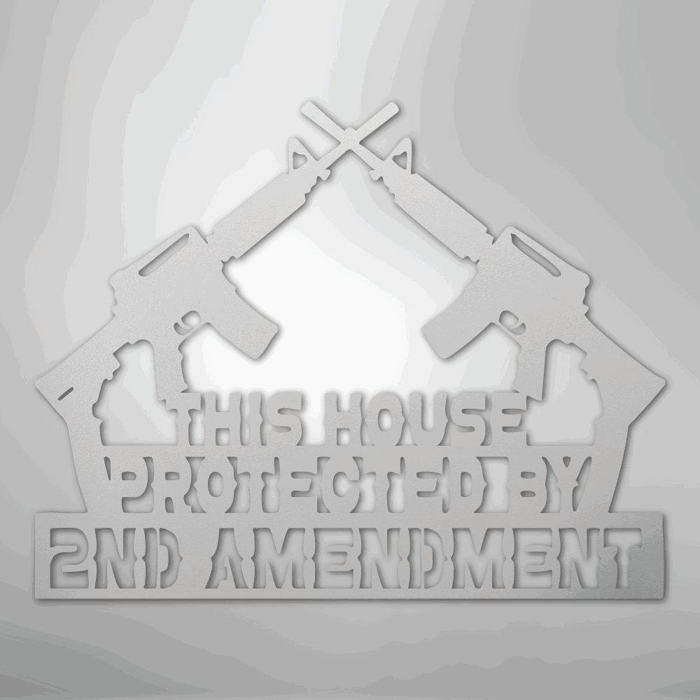Protected by 2A - Steel Sign - Giftinum
