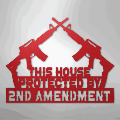 Protected by 2A - Steel Sign - Giftinum