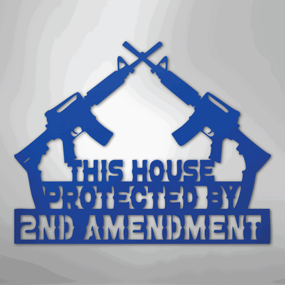 Protected by 2A - Steel Sign - Giftinum
