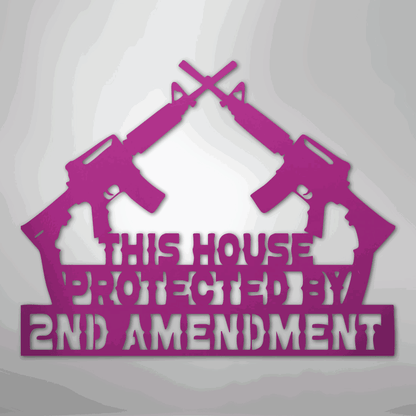 Protected by 2A - Steel Sign - Giftinum