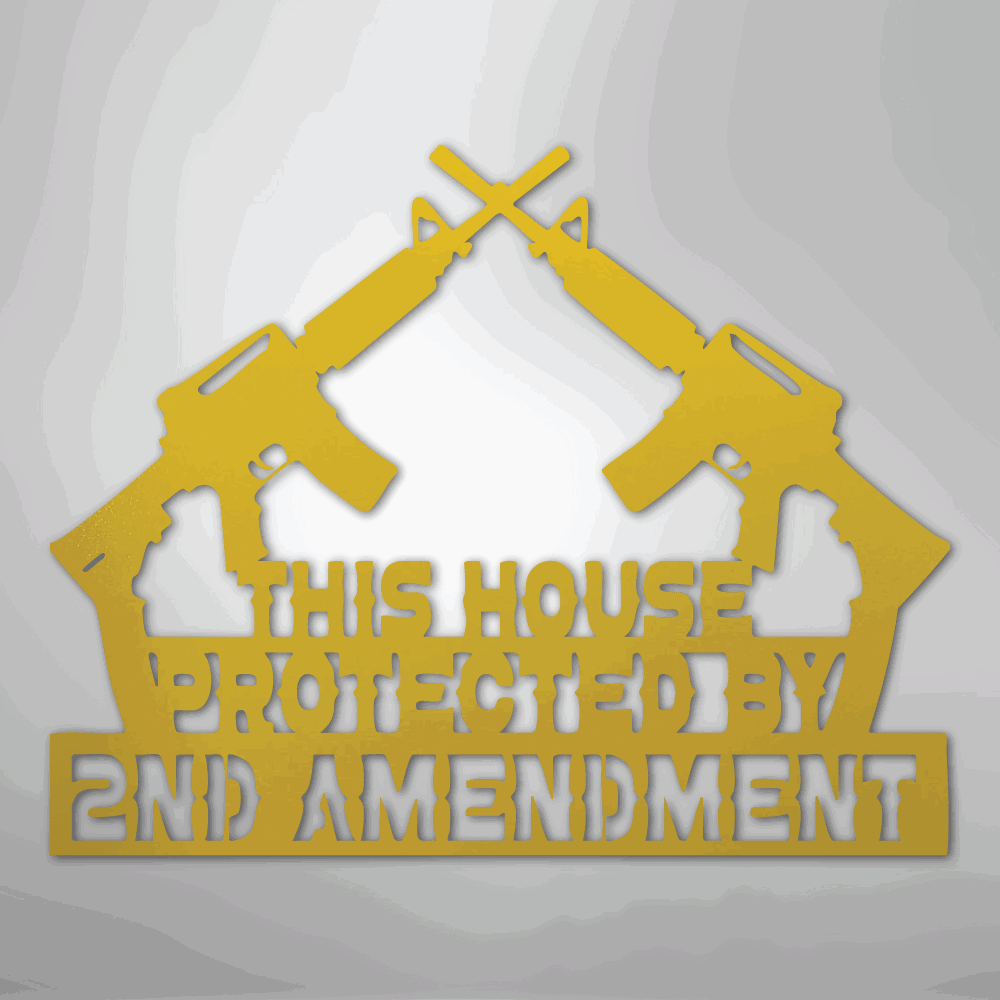 Protected by 2A - Steel Sign - Giftinum