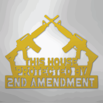 Protected by 2A - Steel Sign - Giftinum
