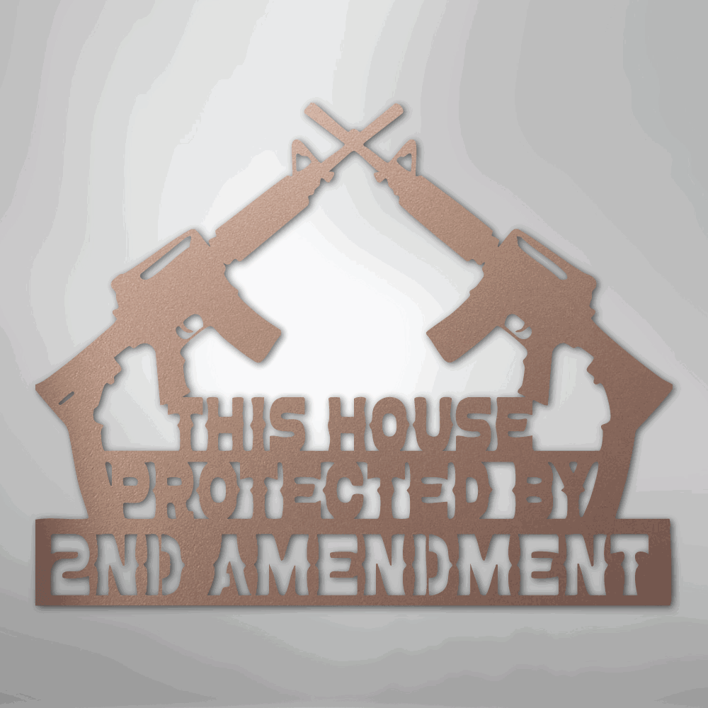 Protected by 2A - Steel Sign - Giftinum