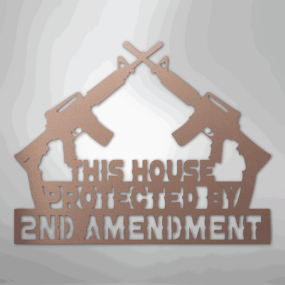 Protected by 2A - Steel Sign - Giftinum