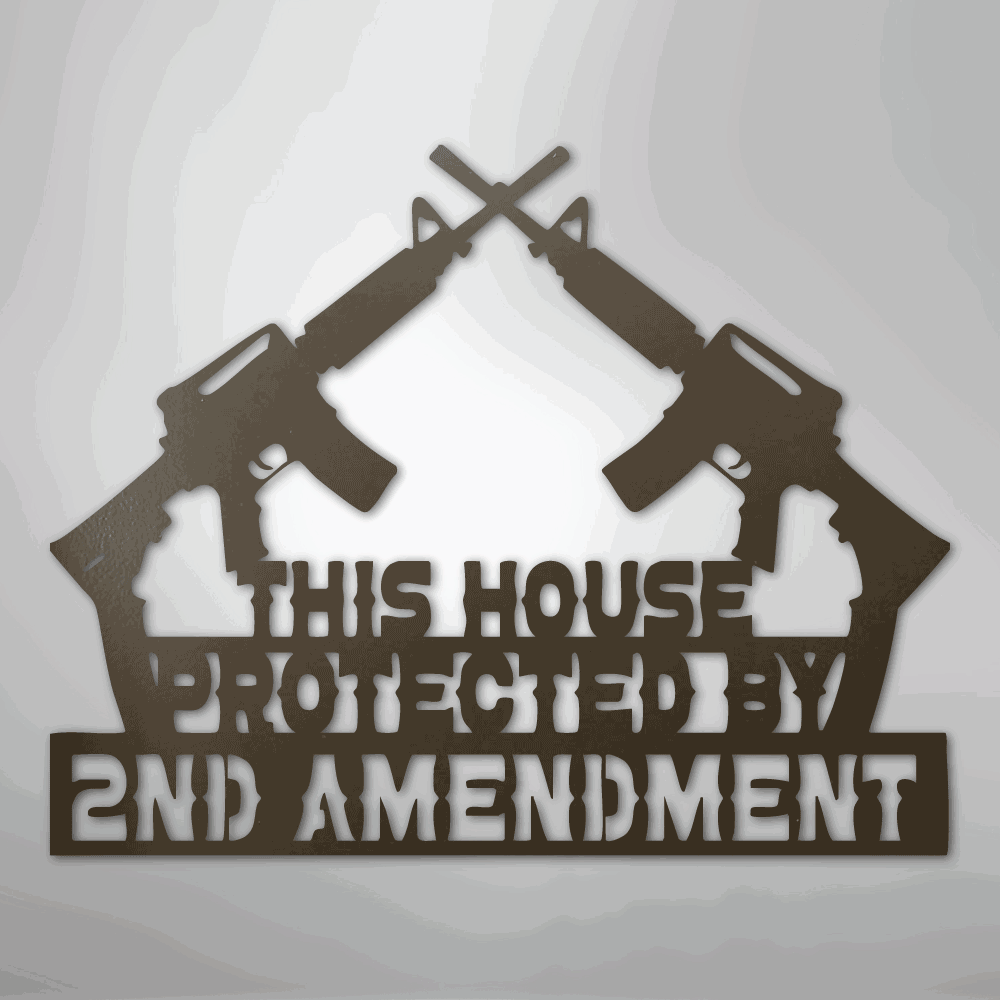 Protected by 2A - Steel Sign - Giftinum