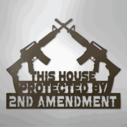 Protected by 2A - Steel Sign - Giftinum