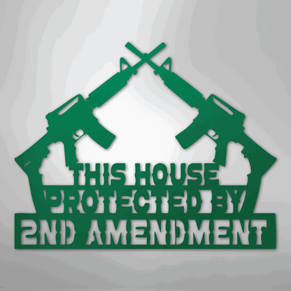Protected by 2A - Steel Sign - Giftinum