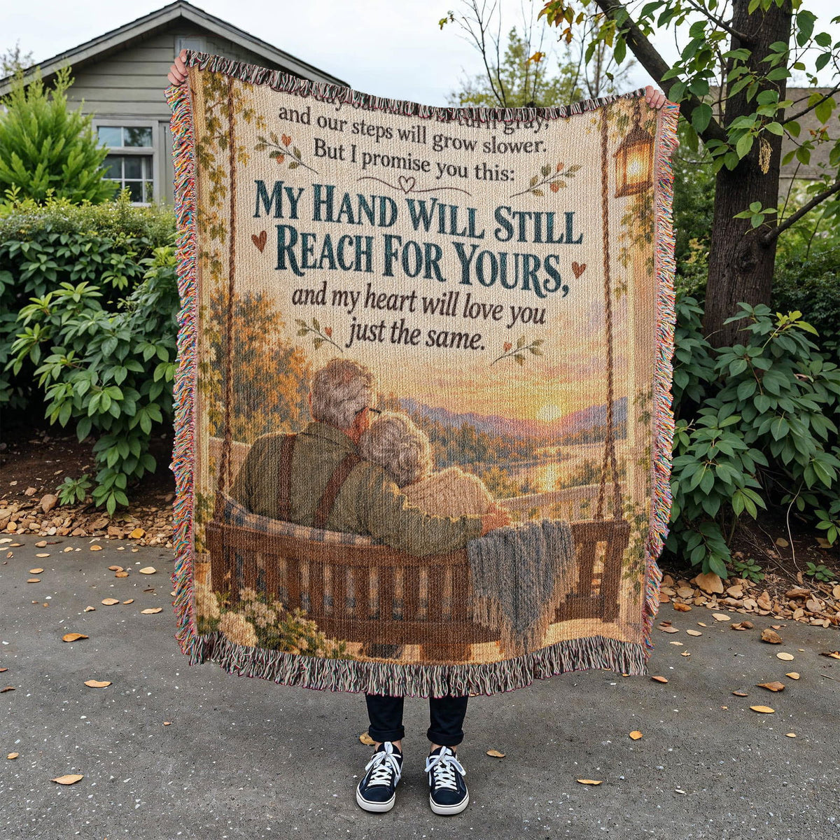 Romantic Couple Love Story Woven Blanket Keepsake - Giftinum