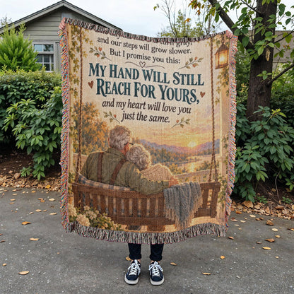 Romantic Couple Love Story Woven Blanket Keepsake - Giftinum