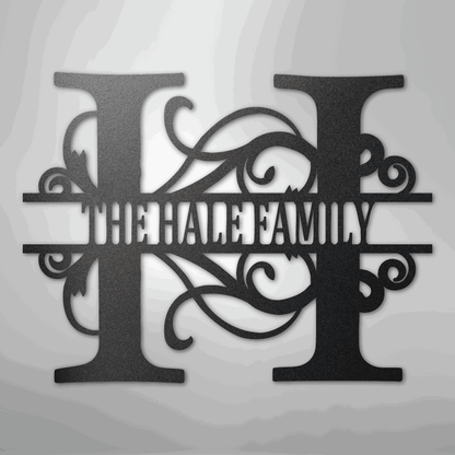 Split Letter Monogram - Steel Sign - Giftinum