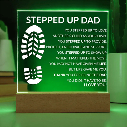 Stepped up dad acrylic plaque - Giftinum