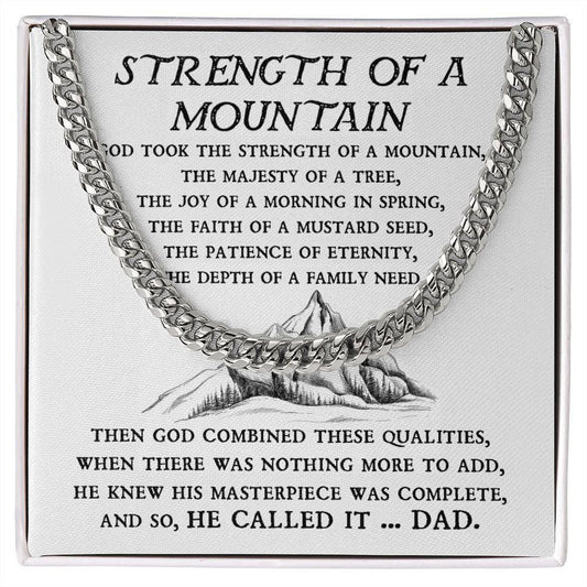 Strength Of A Mountain Cuban Link Chain - Giftinum