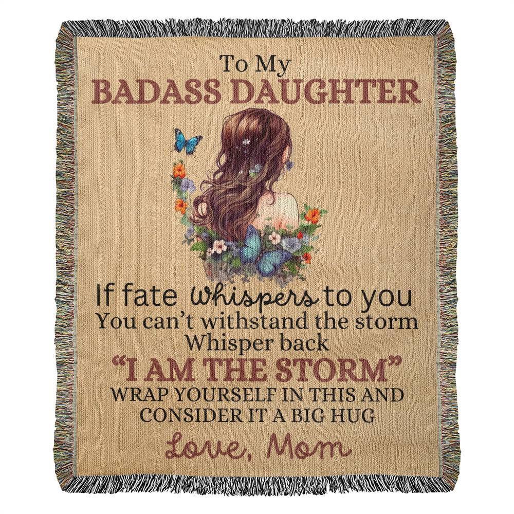 To Badass Daughter Blanket  Love Mom- If Fate Whispers - Giftinum