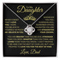 To Daughter From Dad Necklace - Straighten your crown - Giftinum