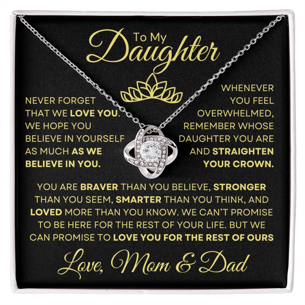 To Daughter from mom and dad - Straighten your crown - Giftinum