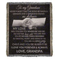 To Grandson Woven Blanket from Grandpa - Bond knows no distance - Giftinum