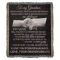 To Grandson Woven Blanket from Grandparents - Bond knows no distance - Giftinum