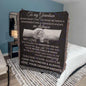 To Grandson Woven Blanket from Grandparents - Bond knows no distance - Giftinum