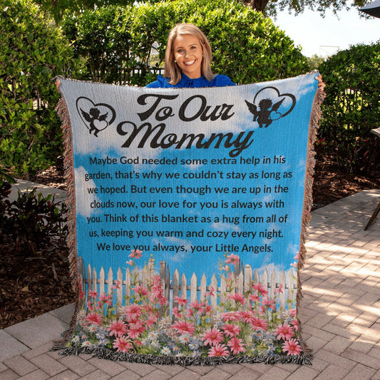 To Mommy from Angel Babies Woven Blanket - Giftinum