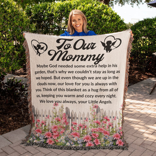 To Mother from Angel Babies Woven Blanket - Giftinum