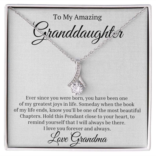To My Amazing Granddaughtar From Grandma Alluring Beauty Necklace  - Ever since you were born - Giftinum