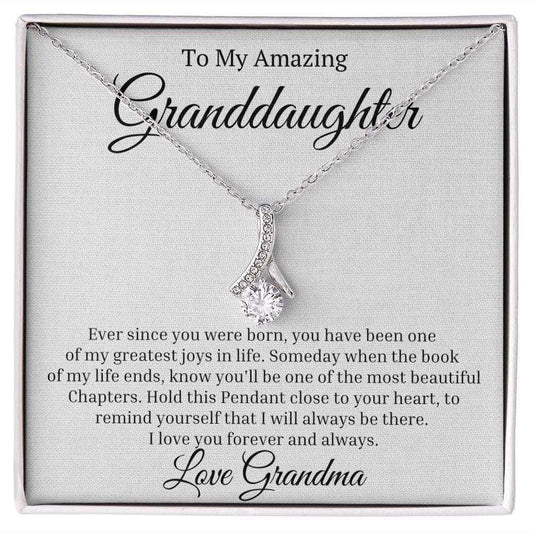To My Amazing Granddaughtar From Grandma Alluring Beauty Necklace - Ever since you were born - Giftinum